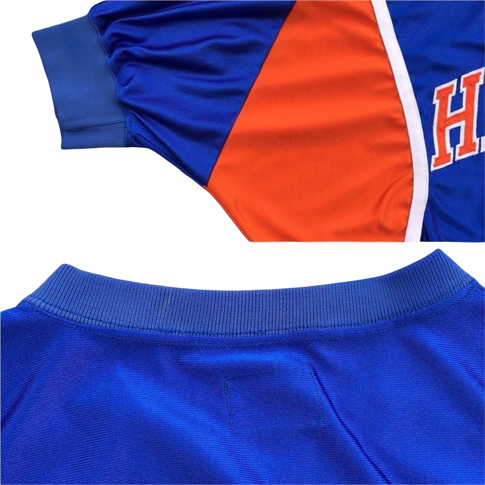Vintage Wilson Made In USA Cheerleading Jersey Size 36 Small Hawks Blue Orange - Picture 4 of 5